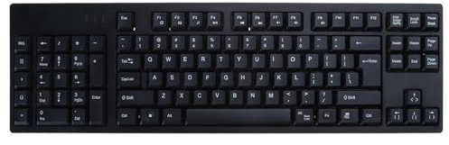 WELLDOER Clavier ergonomique 109 touches pour gaucher avec pavé numérique intégré et hub USB, parfait pour les affaires et le bureau