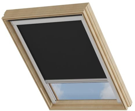 Cocoon Dachfenster Verdunkelung CK02 - Kompatibel mit VELUX Dachfenstern - Dachfenster Rollo mit Hitzeschutz - Einfache Montage - Schwarz