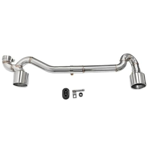 DZSQTUND Auspuffblenden Double-Out-Auspuffspitze Für E90 E92 320i 318i 325i Auspuffrohr Edelstahl-Schalldämpferspitze Endrohr Auspuff Blende(Silber)