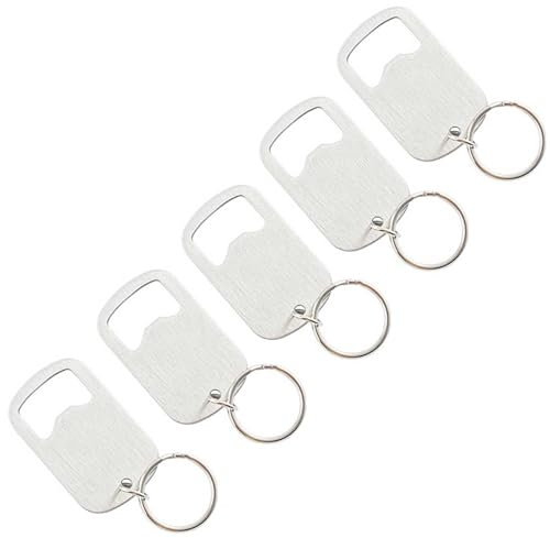 Lot de 5 décapsuleurs porte-clés en acier inoxydable - Décapsuleur de bière - Pour cuisine, bar, restaurant