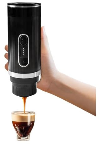 EDEDE Portable Espresso Machines, Portable Coffee Maker Wireless Heating Coffee Machine Compatible With Capsule & Ground Coffee 3 In 1 For Home Office RV for Camping, Hiking, Travel, RV, Office