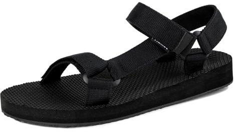 riemot Sandali Sportivi Donna Estivi Sandali da Trekking Leggere Comode Antiscivolo Scarpe per All'aperto Escursionismo e Spiaggia Nero EU41