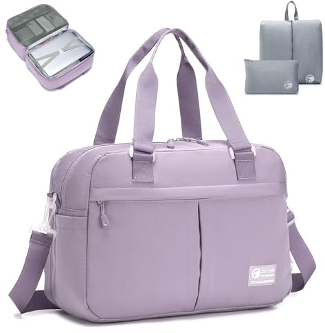 SPAHER Extensible Sac de Voyage Cabine Avion Air France 40x30x15 à 40x30x25 Eurowings Wizzair Bagage Cabine Sac de Maternité Weekend Sport Piscine Femme Homme Bagage à Main avec Pack de Maquillage