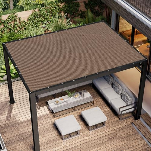 Filet Ombrage Exterieur,Filet Protection Solaire 85% UV,Toile Ombrage Respirant avec Bordure,avec œillets,Voile D'ombrage pour Ventpour La Couverture VéGéTale,Sable,Jardin,Pergola,Terrasse,Pet House.