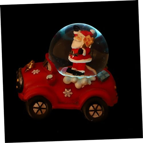 Cabilock 1pezzi Sfera di Cristallo Decorazione Natalizia Forma di Auto Illuminazione Decorativa da Tavolo per Casa Ufficio e Regalo di Natale