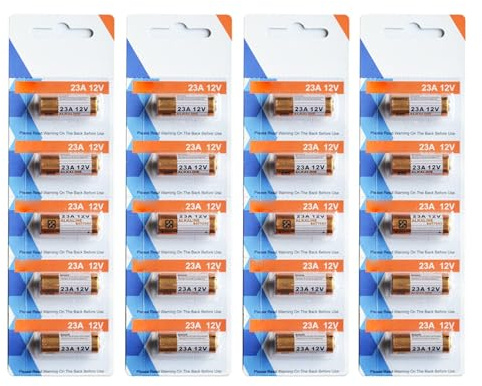 SANRLO Lot de 5/10/15/20 piles alcalines 12 V A23 pour télécommande, sonnettes, jouets et appareils électroniques