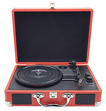 WDWDW Tocadiscos gramófono Retro fonógrafo Vinilo Audio Altavoz portátil Bluetooth Reproductor de Discos portátil Vintage