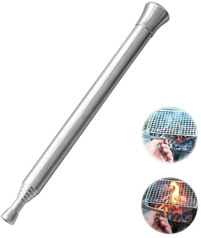 1 PCS Fire Blow Pipe Telescopic Blow Fire Tube Camping Blow Fire Blower Pipe Campfire Tool for Camping Traveling Fireplace