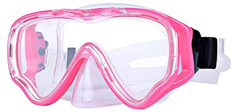 DFGHNBVC Schnorchelmaske, Professionelle Schwimmmaske Für Kinder, Wasserdicht, Tauchen, Gehärtetes Glas, Beschlagfrei, Kinder-Schwimmmaske, Schnorchelausrüstung, Pink, Pink