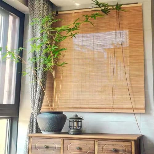 Anpassbare Bambus-Rollos für Terrasse und Fenster, Outdoor, Bambusvorhänge für Sonnenschutz, Bambusrollos für Balkon und Teestube, stilvolle Solarschirme