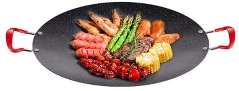 Koreanischer Grill – rauchfreie Grillplatte, moderner Holzkohlekocher | Tisch-Feuerstellen Bräter, Indoor Outdoor Teppan Herd, tragbarer Bratpfanne, Küche Gusseisen Rack, Antihaft-Bratplatte