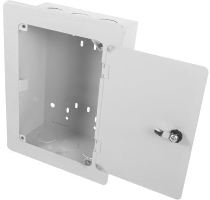 Toddmomy Outdoor Wall-mounted Weatherproof Metal Junction Box 30-pair Circuit Breaker Cable Enclosure for Telephone Tv Line Distribution and Project Wiring