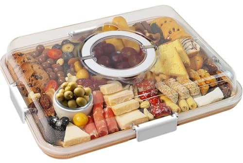 Osmond Clear Lid Charcuterie Board Travel Portable Cheese Board Boxes for Kitchen Cutting Boards