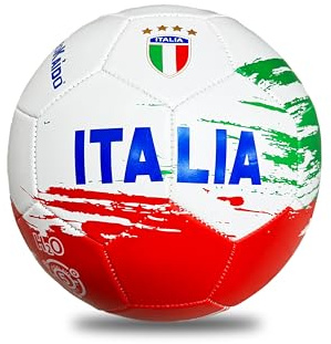Teorema Giocattoli, Pallone da Calcio Taglia 5 Eco Friendly, Palla Calcio Ufficiale Design Italia (260-280g) per Allenamento Bambini e Adulti, Resistente per Gioco all'Aperto e Scuola Calcio