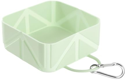 Vattenskål för hund, resor, vikbar valpvatten | 500 ml bärbar matbehållare för bil, camping, båt, husbil, promenader, utomhus, resor, resor, vandring, äventyr