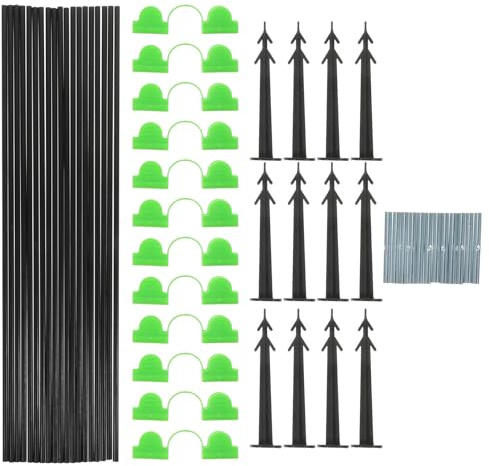 VILLCASE Set de Filets Anti-Insectes pour Jardin Arceau Serre Tunnel Support Incurvé pour Plantes Protection pour Pépinière et Culture Extérieur