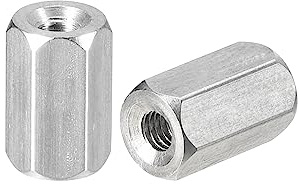 QUARKZMAN 15 Stück Langen Sechskantmuttern, M3 x 0,5-Steigung 10mm Distanzmuffen Verlängerungsmutter 304 Edelstahl Metrische Sechskantstangen-Langmutter