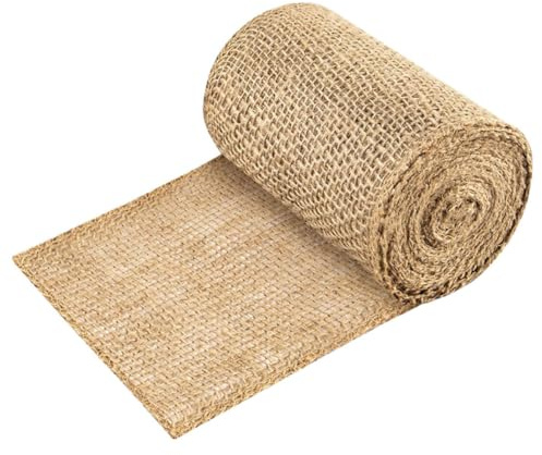 SEWACC Rouleau de Toile de Jute Naturel 20 CM X 5 M pour Protection Tronc Arbre Respirant Gel et Soleil Bande Réutilisable pour Jardinage Arbres Fruitiers et Arbustes