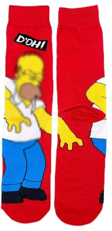 Shop-UP! Calcetines socks rojos Hòmer D'OH I Sìmpsòn dibujos animados movie film unisex