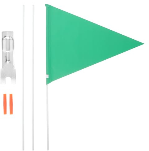 NIYANGLE Asta de Bandera de Bicicleta para 1 Pieza de Fibra de Vidrio Sólida Bandera Verde Profesional Resistente para Ciclismo y Accesorios de Bicicleta