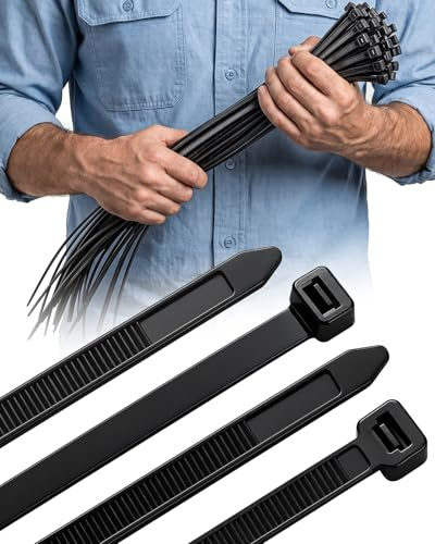 50 PCS Cable Ties Heavy Duty, 550mm x 9mm with 80 KGS Ultra Strong Tensile Strength, Large Zip Ties UV Resistant Wide Big Strong Thick Zipties for Indoor Outdoor