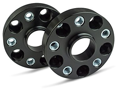 SCC Spurverbreiterung 13051BWS - Buchse schwarz eloxiert - LK: 130/5 NLB: 84,1 GEW: M14x1,5 - 30mm - 2 Stück