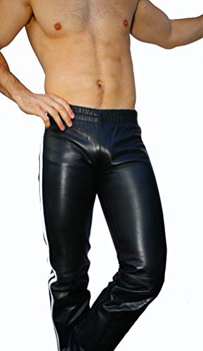 G-Lord-Style Leder Jogginghose Lederjeans Trainingshose Lederinnenfutter (XL)