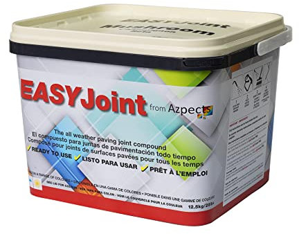 EASYJoint Patio Sand Ready Mixed Paving Jointing Compound For Outdoor Natural Stone, Slate And More. 12.5kg All Weather, Strong And Durable Sweep In Joint Compound - Mushroom