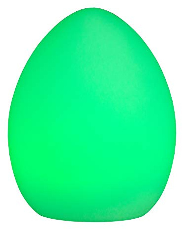 LED Tischlampe Ei 33 x 24 cm Akku Aufladbar Fernbedienung Farbwechsel Bunt, Nachttischlampe Stimmungslicht Nachttischleuchte Nachtlampe Tischleuchte Kabellos