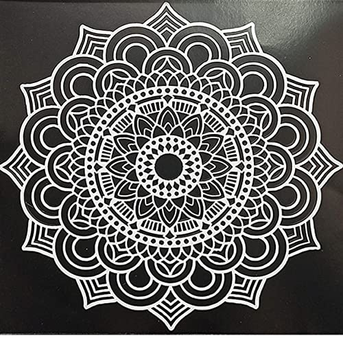 CrafTreat wiederverwendbare Mandala-Schablone zum Malen auf Holz, Leinwand und Wand – Mandala – 15,2 x 15,2 cm – DIY-Kunst- und Bastelschablonen – große Schablone für Mandala-Wandkunst