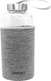 NERTHUS FIH bouteille en verre Étui en néoprène 600 ml gris
