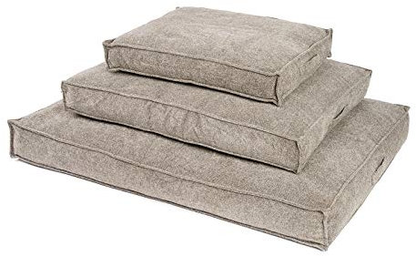 JAMAXX Premium Hundekissen Orthopädische Füllung, Waschbar Bezug aus Edlem Chinelle Stoff, Weiche Kompakte Füllung mit Visco-Schaumstoff-Flocken,120x90 (L), Sand