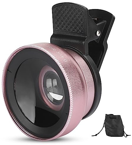 2 in 1 Mobile Phone Lens, 0.45X Super Wide Angle and Macro Lens for Mobile Phone Tablets Cameras