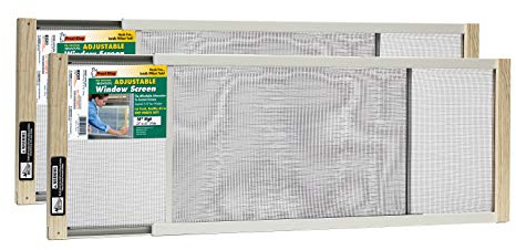 Frost King 2AWS1045 WB Marvin Adjustable Window Screen, 10in High x Fits 25-45in Wide (2-Pack)