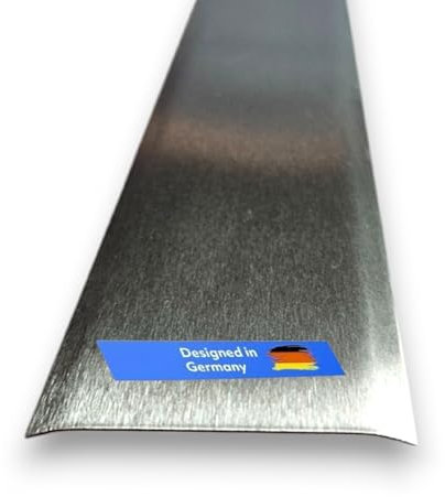 Gastro-Blechdesign Übergangsprofil - 90x10cm - Türschwellen Leiste Geschliffen- Übergangsleiste Edelstahl k240-0,8mm - Übergangsprofile Übergangsschiene - Bodenleiste 900x100mm