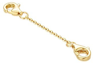 BEBEWO Echtegold Kettenverlängerung 585 Gelbegold Verlängerungskette Damen für Armband Fusskette Halskette, 5 cm