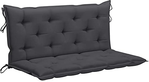 Tidyard Auflage für Hollywoodschaukel Sitzkissen Sitzauflage Stuhlkissen Stuhlauflage Gartenschaukel-Kissen Rückenkissen Sitzpolster Bankkissen Bankauflage Anthrazit 120 cm Stoff