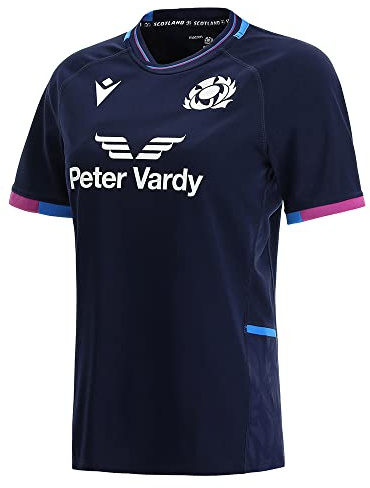 Macron Damen Replica Shirt Schottland Rugby 2021/22, Replik, blau, 26