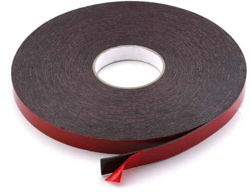 TERRE JARDIN Ruban adhésif Isolant pour bâche de Serre, Noir, 25 m | Ruban adhésif isolant noir 25 m x 1,9 cm en mousse, face adhésive pour protéger la bâche de serre de la chaleur des arceaux