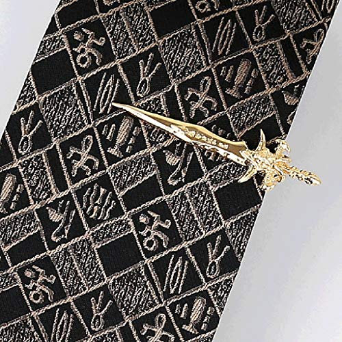 Krawattenklammer,Krawattennadel,Krawattenklammern,Krawattenklammern Herren Metall Krawattenstange Hemden Krawattennadel for Hochzeitszeremonie Metall Gold Krawattenklammer Mann Accessoires (Color : A)