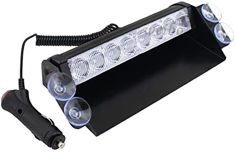 PNNNU 8 LED Auto Camion Lampeggiatore di Emergenza 3 modalità di Lampeggiamento Dash Strobo Luce di Avvertimento Giorno di Corsa Flash LED Luci di Polizia 12V,Giallo
