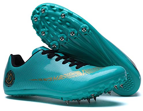 Hombres, mujeres, niños, niñas, atletismo, clavos, zapatos, transpirables, picos, distancia, zapatos para correr para niños, carreras de 100 a 400 metros, carreras de velocidad ( Color : D , Size : 35