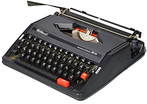 Schreibmaschine,Retro Schreibmaschinen,Tragbare Manuelle Schreibmaschine,FüR Notizen Oder Briefe Oder Kreatives Schreiben,Tragbar Und Einfach Zu Bedienen,Black