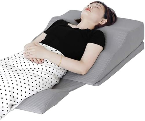 RNQZ Extra großes Keilkissen aus Schaumstoff, Keilkissen für Erwachsene, Anti-Reflux-Kopfstütze mit geneigter Rückenlehne, für postoperative Eingriffe, Schnarchen und Rückenschmerzen