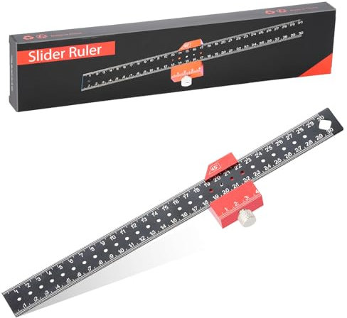 oumuik Streichmaß, Markierungslineal, 300 mm Kombination rechtwinkliger Holzbearbeitungswinkel zum Markieren von 45° und 90°, geeignet für Holzbearbeitung, Heimwerken, Handwerk.