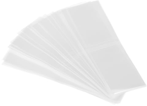 PATIKIL 125x28mm PVC Perforierte Schrumpfbänder, 500 Stück Schrumpffolie für Flaschen, Gläser, Dosen und Dosen passend für Kappe mit Durchmesser 2,72 bis 2,99, Transparent