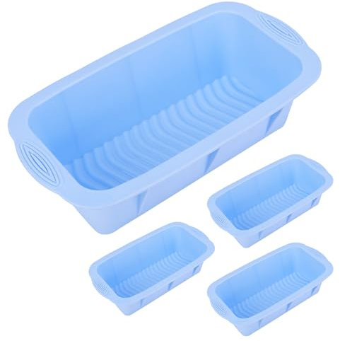 BlueEour 4 Packs Large Ice Cube Trays, Silicone Ice Cube Moulds, Big Ice Trays for Freezer Containers, Easy Release Reusable Ice Cube Maker Trays for Ice Bath Cold Plunge Tub or Coolers