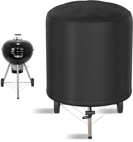 Relota Housse de Barbecue d'extérieur imperméable, pour Barbecue 420D Oxford, Anti-Vent/poussière/humidité/UV Ø70 x 70 cm - Noir