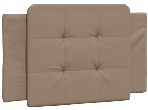 vidaXL Kissen für Kopfteil Zadar, Wandpolster Polsterpaneel Bettkopfteil, Rückenkissen Polsterkopfteil Wandkissen Schlafzimmer, Cappuccino-Braun 80cm Kunstleder