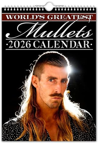 The Calendar King - World's Greatest Vokuhilas - Wandkalender 2026 - lustig/schrullig/Weihnachten/Geburtstag/Geschenkidee/Geschenk/Neuheit/Humor/Wichteln/Jahresplaner (Vollfarbig, A3-Größe)